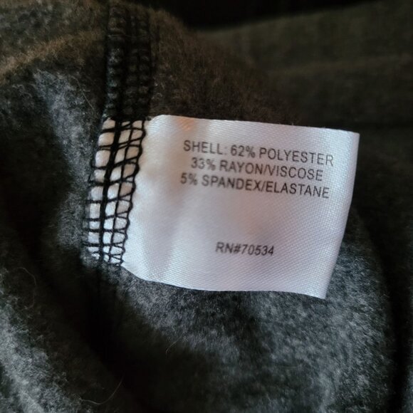 Orvis Mens L Lounge Pants 62% Polyester 33% Rayon 5% Spandex Gray & Black - Picture 5 of 5